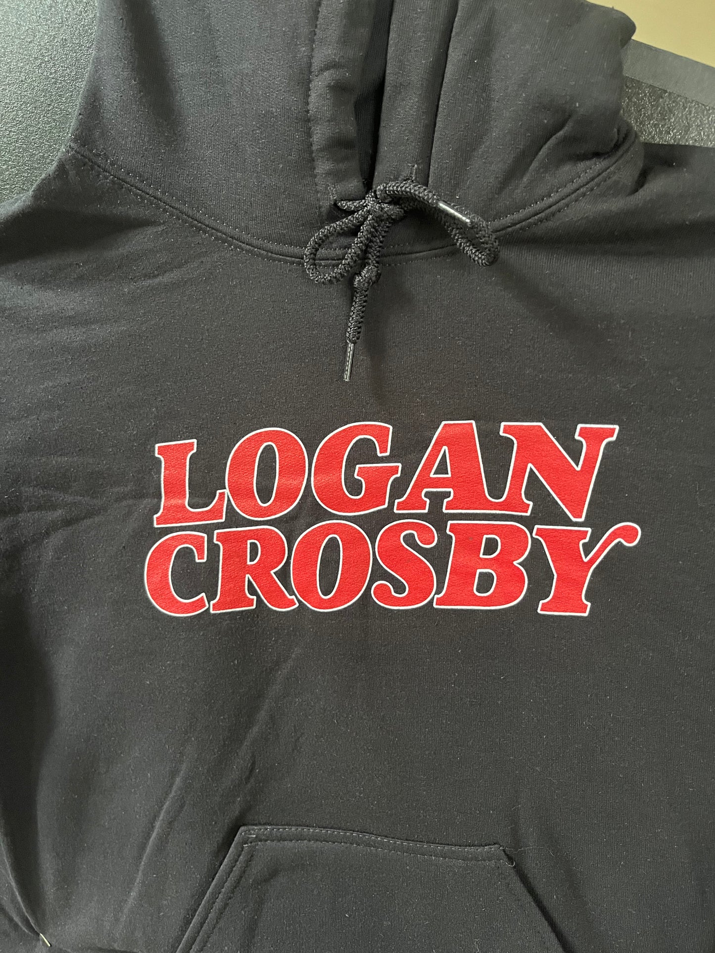 Logan Crosby Hoodie-Red Lettering